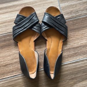 Black leather sandals. Comfortable and in great condition.